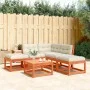 5-piece garden sofa set with wax-brown pine wood cushions by , Garden sets - Ref: Foro24-3216967, Price: 506,61 €, Discount: %