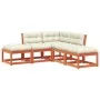 5-piece garden sofa set with wax-brown pine wood cushions by , Garden sets - Ref: Foro24-3216967, Price: 506,61 €, Discount: %