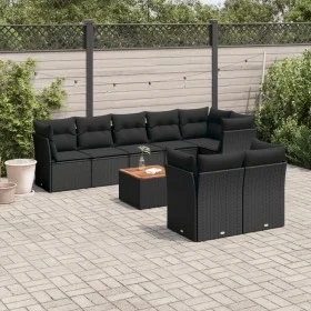 8-teiliges Gartensofa-Set und schwarze synthetische Rattankissen von , Gartensets - Ref: Foro24-3223731, Preis: 586,05 €, Rab...