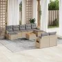 Garden sofa set with beige cushions 10 pieces synthetic rattan by , Garden sets - Ref: Foro24-3257109, Price: 660,20 €, Disco...