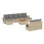 Garden sofa set with beige cushions 10 pieces synthetic rattan by , Garden sets - Ref: Foro24-3257109, Price: 660,20 €, Disco...