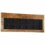 Wall coat rack with 6 hooks solid mango wood by , Hat and coat racks - Ref: Foro24-358952, Price: 50,93 €, Discount: %