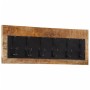 Wandgarderobe mit 6 Haken aus massivem Mangoholz von , Hut- und Garderobenständer - Ref: Foro24-358952, Preis: 51,90 €, Rabat...