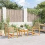 3-Piece Beige PE Rattan and Acacia Wood Bistro Set by , Modular outdoor sofas - Ref: Foro24-367603, Price: 147,24 €, Discount: %