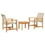 3-Piece Beige PE Rattan and Acacia Wood Bistro Set by , Modular outdoor sofas - Ref: Foro24-367603, Price: 147,24 €, Discount: %