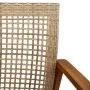 3-Piece Beige PE Rattan and Acacia Wood Bistro Set by , Modular outdoor sofas - Ref: Foro24-367603, Price: 147,24 €, Discount: %