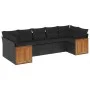7-piece garden dining set and black synthetic rattan cushions by , Garden sets - Ref: Foro24-3260347, Price: 458,89 €, Discou...