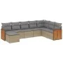Garden sofa set with beige cushions 8 pcs PE rattan by , Garden sets - Ref: Foro24-3260330, Price: 505,78 €, Discount: %
