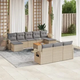 Garden sofa set with beige cushions mix 11 pieces PE rattan by , Garden sets - Ref: Foro24-3257116, Price: 715,81 €, Discount: %