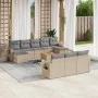 Garden sofa set with beige cushions mix 11 pieces PE rattan by , Garden sets - Ref: Foro24-3257116, Price: 715,82 €, Discount: %