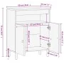 Armario auxiliar madera maciza de mango 60x33x75 cm de , Aparadores - Ref: Foro24-358237, Precio: 144,10 €, Descuento: %
