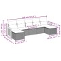 Set de comedor de jardín 7 pzas y cojines ratán sintético negro by , Garden sets - Ref: Foro24-3260313, Price: 393,21 €, Disc...
