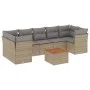 Garden sofa set with beige cushions 8 pcs PE rattan by , Garden sets - Ref: Foro24-3223511, Price: 495,87 €, Discount: %