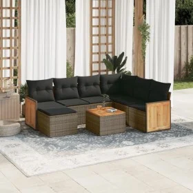 8-teiliges Gartensofa-Set und graue synthetische Rattankissen von , Gartensets - Ref: Foro24-3260296, Preis: 491,67 €, Rabatt: %