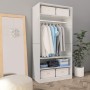 Schrank aus glänzend weißem Sperrholz, 100 x 50 x 200 cm von vidaXL, Kleiderschränke - Ref: Foro24-800231, Preis: 218,94 €, R...