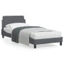 Estructura de cama con cabecero terciopelo gris oscuro 90x190cm de , Camas y somieres - Ref: Foro24-373093, Precio: 130,66 €,...