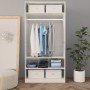 Schrank aus glänzend weißem Sperrholz, 100 x 50 x 200 cm von vidaXL, Kleiderschränke - Ref: Foro24-800231, Preis: 218,94 €, R...