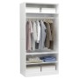 Schrank aus glänzend weißem Sperrholz, 100 x 50 x 200 cm von vidaXL, Kleiderschränke - Ref: Foro24-800231, Preis: 218,94 €, R...