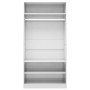Armario de madera contrachapada blanco brillante 100x50x200 cm de vidaXL, Armarios roperos - Ref: Foro24-800231, Precio: 226,...