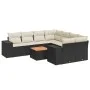 8-teiliges Gartensofa-Set und schwarze synthetische Rattankissen von , Gartensets - Ref: Foro24-3257701, Preis: 550,38 €, Rab...