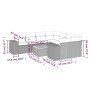 8-teiliges Gartensofa-Set und schwarze synthetische Rattankissen von , Gartensets - Ref: Foro24-3257701, Preis: 558,94 €, Rab...