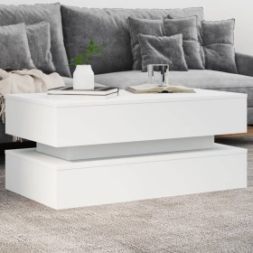 Mesa de centro con luces LED blanco 90x50x40 cm de , Mesas de centro - Ref: Foro24-839861, Precio: 87,89 €, Descuento: %