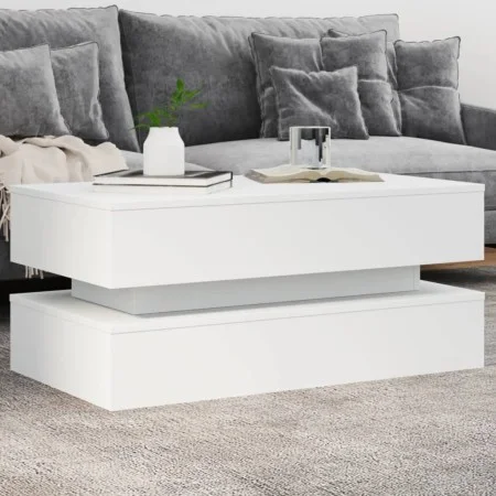 Coffee table with white LED lights 90x50x40 cm by , Coffee table - Ref: Foro24-839861, Price: 96,58 €, Discount: %