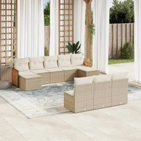 Gartensofa-Set mit beigen Kissen, 10-teilig, synthetisches Rattan von , Gartensets - Ref: Foro24-3260469, Preis: 633,82 €, Ra...