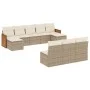 Garden sofa set with beige cushions 10 pieces synthetic rattan by , Garden sets - Ref: Foro24-3260469, Price: 633,82 €, Disco...