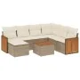 Juego de sofás de jardín con cojines beige 8 pzas ratán PE de , Conjuntos de jardín - Ref: Foro24-3260294, Precio: 540,65 €, ...