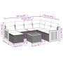 Gartensofa-Set mit beigen Kissen 8 Stück PE-Rattan von , Gartensets - Ref: Foro24-3260294, Preis: 512,60 €, Rabatt: %