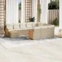 11-teiliges Gartensofa-Set mit beigen synthetischen Rattankissen von , Gartensets - Ref: Foro24-3260448, Preis: 720,18 €, Rab...