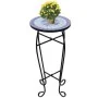 Mesa auxiliar para plantas mosaico azul y blanco de , Soportes para macetas - Ref: Foro24-41128, Precio: 41,62 €, Descuento: %