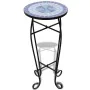 Mesa auxiliar para plantas mosaico azul y blanco de , Soportes para macetas - Ref: Foro24-41128, Precio: 41,62 €, Descuento: %
