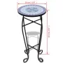 Mesa auxiliar para plantas mosaico azul y blanco de , Soportes para macetas - Ref: Foro24-41128, Precio: 41,62 €, Descuento: %