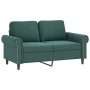 Zweiteilige Sofagarnitur aus dunkelgrünem Samt mit Kissen von , Sofas - Ref: Foro24-3202212, Preis: 541,48 €, Rabatt: %
