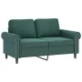 Dark green velvet 2-piece sofa set with cushions by , Sofas - Ref: Foro24-3202252, Price: 566,72 €, Discount: %