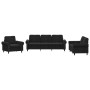 3-teilige Sofagarnitur aus schwarzem Samt mit Kissen von , Sofas - Ref: Foro24-3202175, Preis: 737,31 €, Rabatt: %