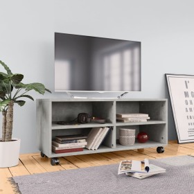 TV-Möbel mit Rädern, Sperrholz, grauer Beton, 90x35x35 cm von vidaXL, TV-Möbel - Ref: Foro24-800184, Preis: 57,35 €, Rabatt: %
