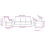 3-teilige Sofagarnitur aus schwarzem Samt mit Kissen von , Sofas - Ref: Foro24-3202175, Preis: 737,31 €, Rabatt: %