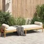 Garden bench with beige acacia synthetic rattan cushion by , garden benches - Ref: Foro24-366301, Price: 214,96 €, Discount: %