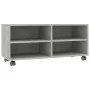 TV stand with gray concrete plywood wheels 90x35x35 cm by vidaXL, TV Furniture - Ref: Foro24-800184, Price: 56,48 €, Discount: %