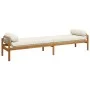Garden bench with beige acacia synthetic rattan cushion by , garden benches - Ref: Foro24-366301, Price: 214,96 €, Discount: %