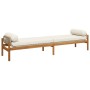 Gartenbank mit Kissen aus beigem Akazien-Kunstrattan von , Gartenbänke - Ref: Foro24-366301, Preis: 224,20 €, Rabatt: %