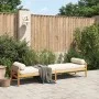 Garden bench with beige acacia synthetic rattan cushion by , garden benches - Ref: Foro24-366301, Price: 214,96 €, Discount: %