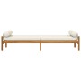 Garden bench with beige acacia synthetic rattan cushion by , garden benches - Ref: Foro24-366301, Price: 224,32 €, Discount: %
