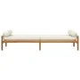 Garden bench with beige acacia synthetic rattan cushion by , garden benches - Ref: Foro24-366301, Price: 214,96 €, Discount: %