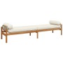 Gartenbank mit Kissen aus beigem Akazien-Kunstrattan von , Gartenbänke - Ref: Foro24-366301, Preis: 224,20 €, Rabatt: %