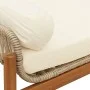Garden bench with beige acacia synthetic rattan cushion by , garden benches - Ref: Foro24-366301, Price: 214,96 €, Discount: %