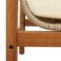 Garden bench with beige acacia synthetic rattan cushion by , garden benches - Ref: Foro24-366301, Price: 214,96 €, Discount: %